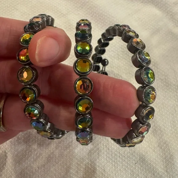 Multicolor Crystal Stretch Bracelet - Picture 2 of 5